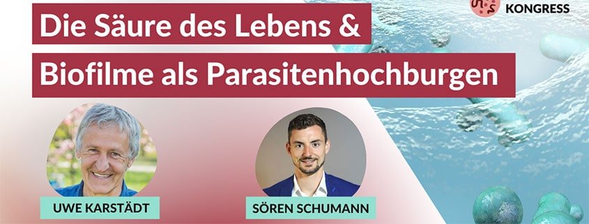 Auf dem Parasiten Online Kongress vom 17. bis 16. Juli 2023 spricht Uwe Karstädt im Interview mit Sören Schumann von Medumio zum Thema "Die Säure des Lebens und Biofilme als Parasitenhochburgen". Se